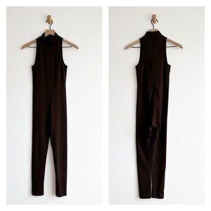 Aritzia Ten by Babaton Acclaim Jumpsuit Mocha Brown Size Small One-Piece
